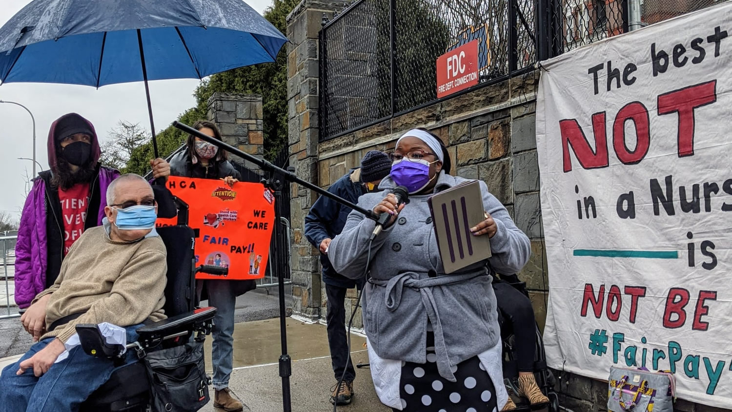 Nurses rallying for fair pay